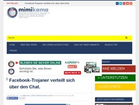 Bild zum Artikel: Facebook-Trojaner verteilt sich über den Chat.