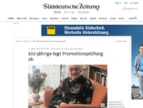 Bild zum Artikel: Nazis hatten Zulassung verweigert: 102-Jährige legt Promotionsprüfung ab