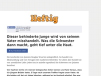 Bild zum Artikel: Dieser behinderte Junge wird von seinem Vater misshandelt. Was die Schwester dann macht, geht...