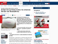 Bild zum Artikel: Hunderte mit Salmonellen infiziert, zwei Tote - Achten Sie auf diese Codes: So erkennen Sie Eier der Skandalfirma