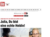 Bild zum Artikel: *** BILDplus Inhalt *** Aus Flammen gerettet - Julia, Du bist eine echte Heldin!