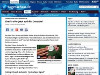 Bild zum Artikel: Nach Irland-Votum: Ehe für alle auch in Deutschland?