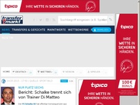 Bild zum Artikel: Nur Platz sechs: Bericht: Schalke trennt sich von Trainer Di Matteo