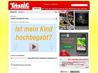 Bild zum Artikel: TITANIC-Schnelltest für Eltern