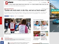 Bild zum Artikel: Kinder leiden unter Kita-Streik: 'Dürfen wir nicht mehr in die Kita, weil wir so frech waren?'