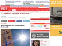 Bild zum Artikel: Bis 30 Grad! - Ab Freitag rollt eine Hitzewelle ins Rheinland