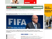 Bild zum Artikel: Korruptionsvorwürfe: Fifa-Boss Blatter tritt zurück