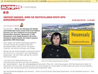 Bild zum Artikel: Großes Bangen. Wird sie Deutschlands erste NPD-Bürgermeisterin?