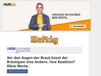 Bild zum Artikel: Vor den Augen der Braut küsst der Bräutigam eine Andere. Ihre Reaktion? Ohne Worte.