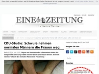 Bild zum Artikel: CDU-Studie: Schwule nehmen normalen Männern die Frauen weg