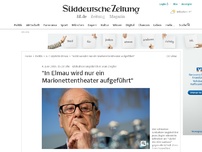 Bild zum Artikel: Globalisierungskritiker Jean Ziegler: 'In Elmau wird nur ein Marionettentheater aufgeführt'