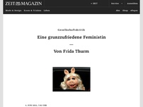 Bild zum Artikel: Gesellschaftskritik: 
  Eine grunzzufriedene Feministin