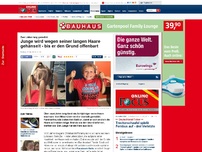 Bild zum Artikel: Zwei Jahre lang gemobbt - Junge wird wegen seiner langen Haare gehänselt - bis er den Grund offenbart