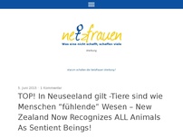 Bild zum Artikel: TOP! In Neuseeland gilt -Tiere sind wie Menschen “fühlende” Wesen – New Zealand Now Recognizes ALL Animals As Sentient Beings!