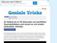 Bild zum Artikel: So faltest du in 20 Sekunden ein perfektes Spannbettlaken und musst es nie wieder zerknüllen....