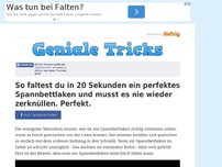 Bild zum Artikel: So faltest du in 20 Sekunden ein perfektes Spannbettlaken und musst es nie wieder zerknüllen....