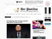 Bild zum Artikel: Sonntagsfrage (161): Welches Lied hört Sepp Blatter auf diesem Bild?