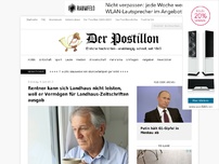 Bild zum Artikel: Rentner kann sich Landhaus nicht leisten, weil er Vermögen für Landhaus-Zeitschriften ausgab