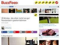 Bild zum Artikel: 21 Kinder, die eher nicht so gut Verstecken spielen können