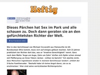 Bild zum Artikel: Dieses Pärchen hat Sex im Park und alle schauen zu. Doch dann geraten sie an den gefürchtetsten...