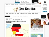 Bild zum Artikel: Urkunde aus dem 16. Jahrhundert aufgetaucht: Bayern gehört offiziell zu Österreich