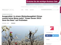 Bild zum Artikel: Ausgerottet: In einem Obstanbaugebiet Chinas summt keine Biene mehr! 'Green Seven 2015: Save the Bees' auf ProSieben (FOTO)