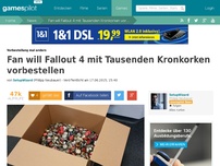 Bild zum Artikel: Fan schickt Tausende Kronkorken an Bethesda, um Fallout 4 vorzubestellen!