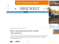 Bild zum Artikel: Nordkoreas Wundermittel: Kim Jong-un besiegt Mers, Ebola, Aids und Sars