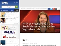 Bild zum Artikel: Kritik an veganer Ernährung: Sarah Wiener rechnet mit dem Vegan-Trend ab