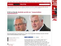 Bild zum Artikel: Kritik an Gauck: Seehofer spricht von 'massenhaftem Asylmissbrauch'