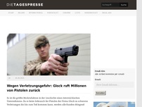 Bild zum Artikel: Wegen Verletzungsgefahr: Glock ruft Millionen von Pistolen zurück