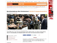 Bild zum Artikel: Berichterstattung über Griechenland: Merkels Propagandamaschine