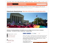Bild zum Artikel: Historische Entscheidung: Oberstes US-Gericht erlaubt Homo-Ehe