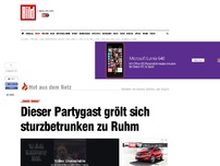 Bild zum Artikel: „Ohoo ohoo“ - Partygast grölt sich sturzbetrunken zu Ruhm