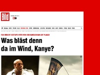 Bild zum Artikel: Bei Kanye-Auftritt - Kims Sextape auf Riesen-Fahne