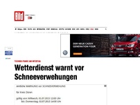 Bild zum Artikel: Technik-Panne - DWD warnt vor Schneeverwehungen