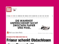 Bild zum Artikel: Spendabler Friseur - Kostenloser Haarschnitt für Obdachlose