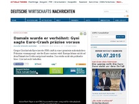 Bild zum Artikel: Damals wurde er verhöhnt: Gysi sagte Euro-Crash präzise voraus