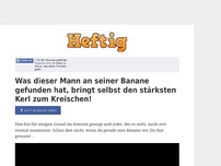 Bild zum Artikel: Was dieser Mann an seiner Banane gefunden hat, bringt selbst den stärksten Kerl zum Kreischen!