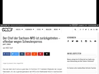 Bild zum Artikel: Der Chef der Sachsen-NPD ist zurückgetreten – offenbar wegen Schwulenpornos