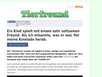 Bild zum Artikel: Ein Kind spielt mit einem sehr seltsamen Freund. Als ich erkannte, was er war, fiel meine...