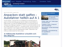 Bild zum Artikel: Anpacken statt gaffen - Autofahrer helfen auf A 1