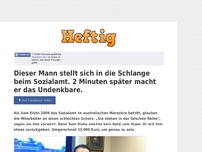 Bild zum Artikel: Dieser Mann stellt sich in die Schlange beim Sozialamt. 2 Minuten später macht er das Undenkbare.