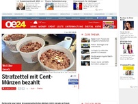 Bild zum Artikel: Strafzettel mit Cent-Münzen bezahlt