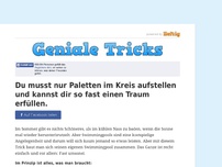 Bild zum Artikel: Du musst nur Paletten im Kreis aufstellen und kannst dir so fast einen Traum erfüllen.