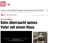 Bild zum Artikel: Er lebte im Wohnwagen - Sohn überrascht seinen Vater mit einem Haus