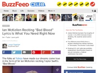 Bild zum Artikel: Ian McKellen Reciting 'Bad Blood' Lyrics Is What You Need Right Now