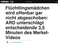 Bild zum Artikel: Flüchtlingsmädchen wird offenbar gar nicht abgeschoben: ARD unterschlägt entscheidende 3,5 Minuten des Merkel-Videos