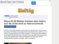 Bild zum Artikel: Diese 30 3D-Tattoos tricksen dein Gehirn aus! Nr. 8 hat mich zu Tode erschreckt.
