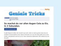 Bild zum Artikel: So machst du vor allen Augen Cola zu Eis. In 3 Sekunden.